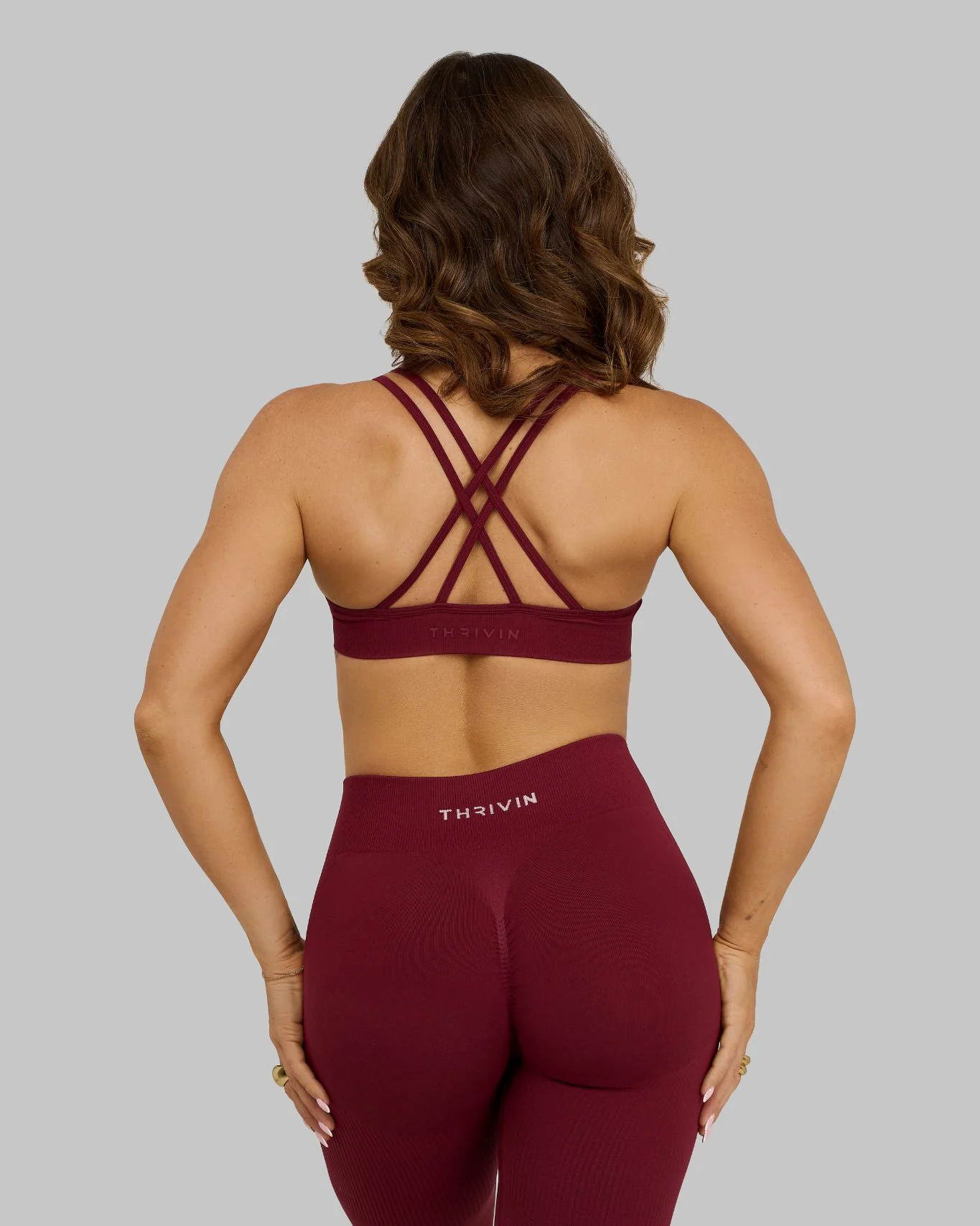 Elevate™ V-Neck Sculpt Seamless Bra | Fine Wine - Image 5